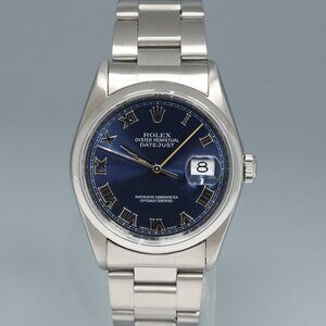 MINT! Men's Rolex Blue Dial 36mm Roman With Box!